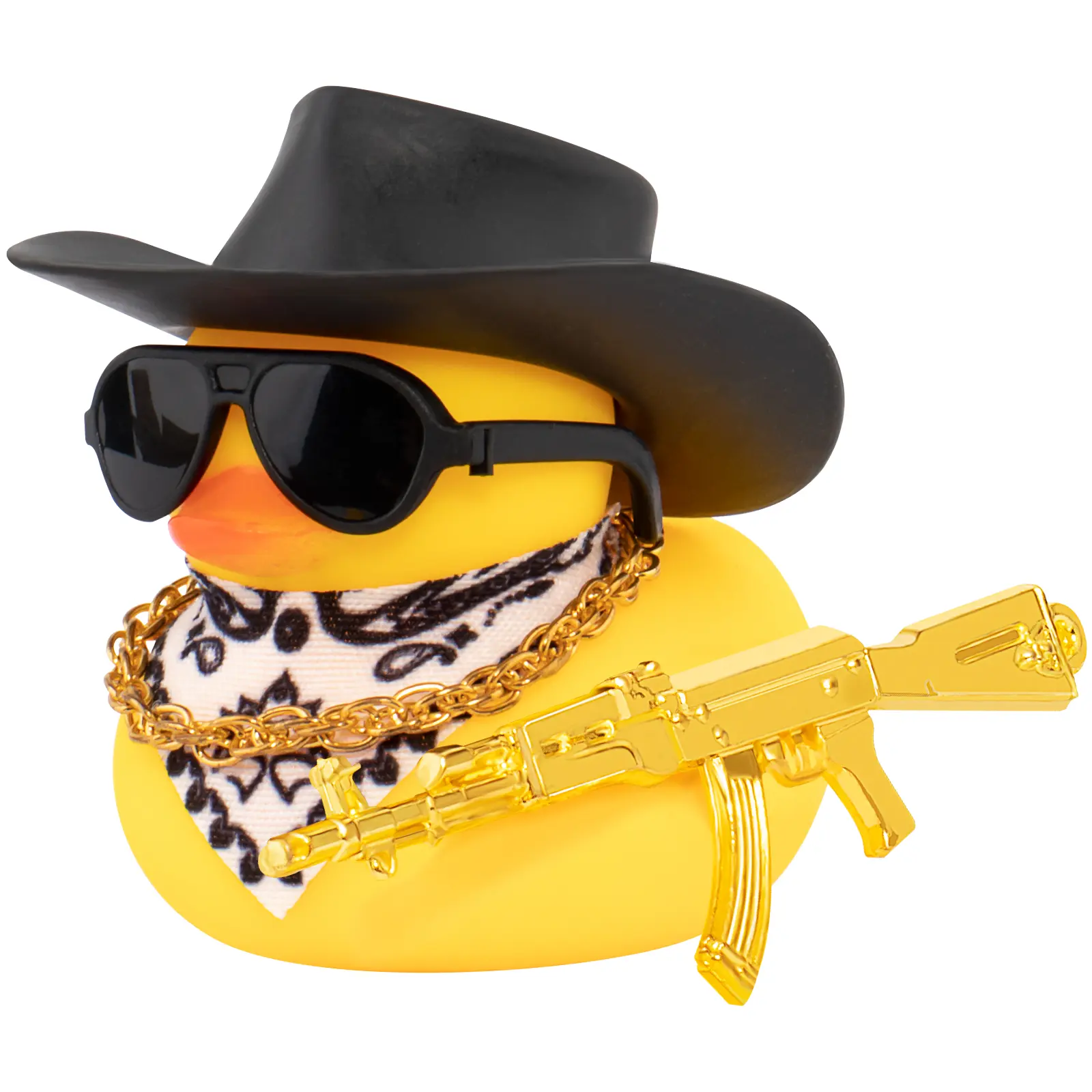 Cowboy Rubber Duck Car Interior Accessory - Patito Vaquero (Needs Assembly), Cool Cartoon Car Decoration for Jeep Ducking, 1 Piece, Car Trinkets, Car Accessories Interior
