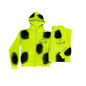 God’s Favorite Child Zip Hoodie & Sweatpants Set – Neon Green