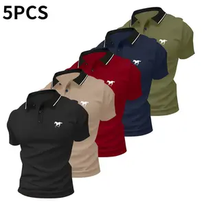 Men’s polo shirt set, casual men’s polo shirt, solid color buttoned basic style, versatile design suitable for bowling/golf, ideal for everyday wear and summer business style.,summervibes