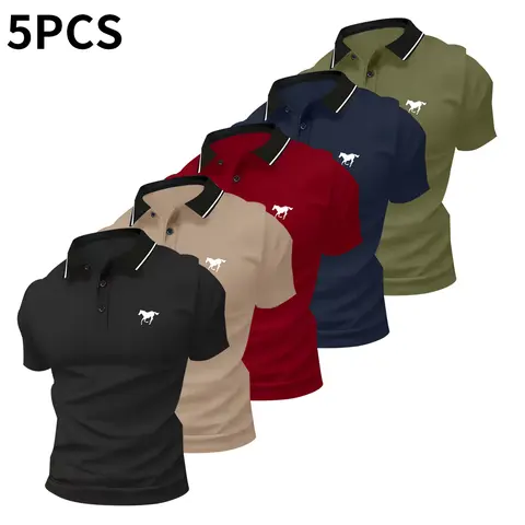 Men’s polo shirt set, casual men’s polo shirt, solid color buttoned basic style, versatile design suitable for bowling/golf, ideal for everyday wear and summer business style.,summerwins,father'sdaygifts,back to school,back to school shopping