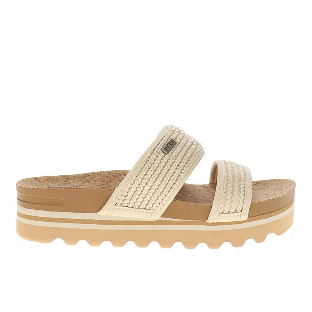 Reef Womens Cushion Vista Higher Platform Casual Sandals Casual Low Heel 1-2" - Beige Reef Womens Cushion Vista Higher Platform Casual Sandals Casual Low Heel 1-2" - Beige