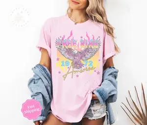 Free Bird 1972 Graphic T-Shirt | Vintage Retro Eagle Tee | Classic Rock America Shirt | Unisex Band Style Top