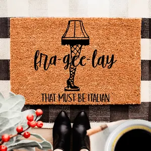 Frageelay, Fragile, Christmas Story Doormat, Christmas Story, Christmas Doormat, Holiday Doormat, Christmas Welcome Mat, Coir Rug