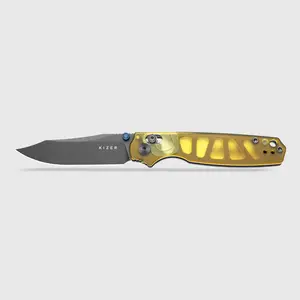 Kizer Pokiman CC AEB-L Steel Clear PEI Handle V3789A3