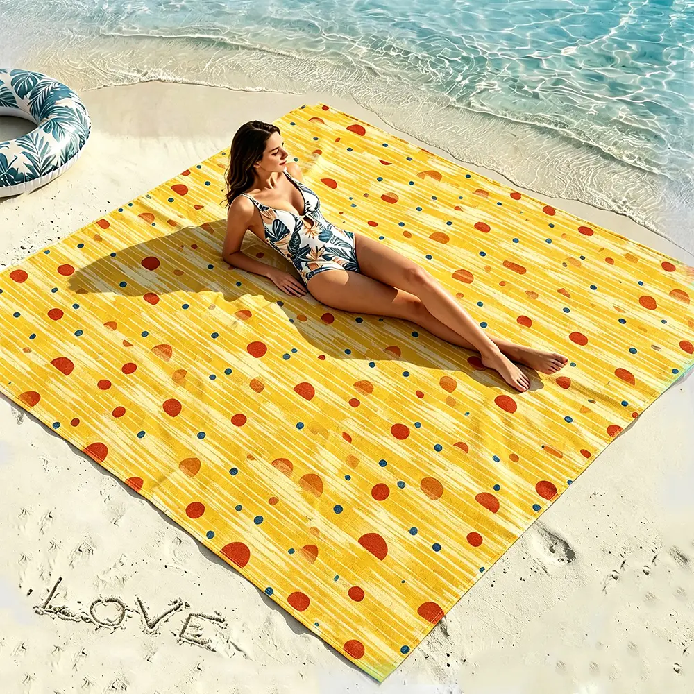 Beach Blanket—Lightweight and Sand-Resistant,59 x 78.7 inches—Extra-Large Beach Mat, Suitable for 2–8 Adults; Quick-Drying, Lightweight, and Portable Microfiber Picnic Blanket, Ideal for Outdoor Activities, Travel, Camping, and Hiking
