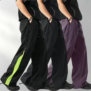 New double-zipper paratrooper pants, American-style paratrooper cargo pants for men, new loose-fit, large-size, straight-leg casual pants for spring, autumn, and summer