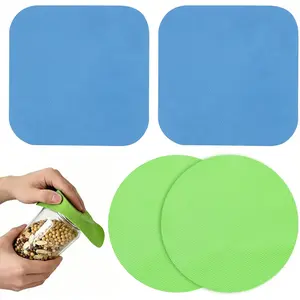 Rubber Jar Opener Gripper Pad, 4 count Bottle Opener Gripper Lid Opener Grip for Opening Jars Non Slip Kitchen Coasters