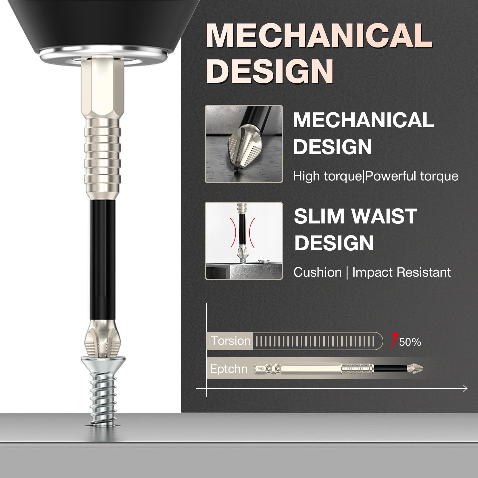 High-Magnetic Screwdriver Drill Bit, K5 High-Magnetic Drill Dit Set,Magnetic Durability Screwdriver Drill Bit Set, Anti Slip Magnetic Electric Screwdriver Set