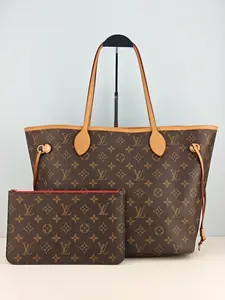 Pre-owned PVC coated canvas Shoulder Bags Louis Vuitton Neverfull MM Monogram Canvas Tote Bag With matching pouch【AR5220 2】