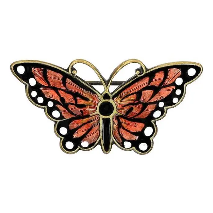 Anne Koplik Enamel Classic Monarch Butterfly Pin