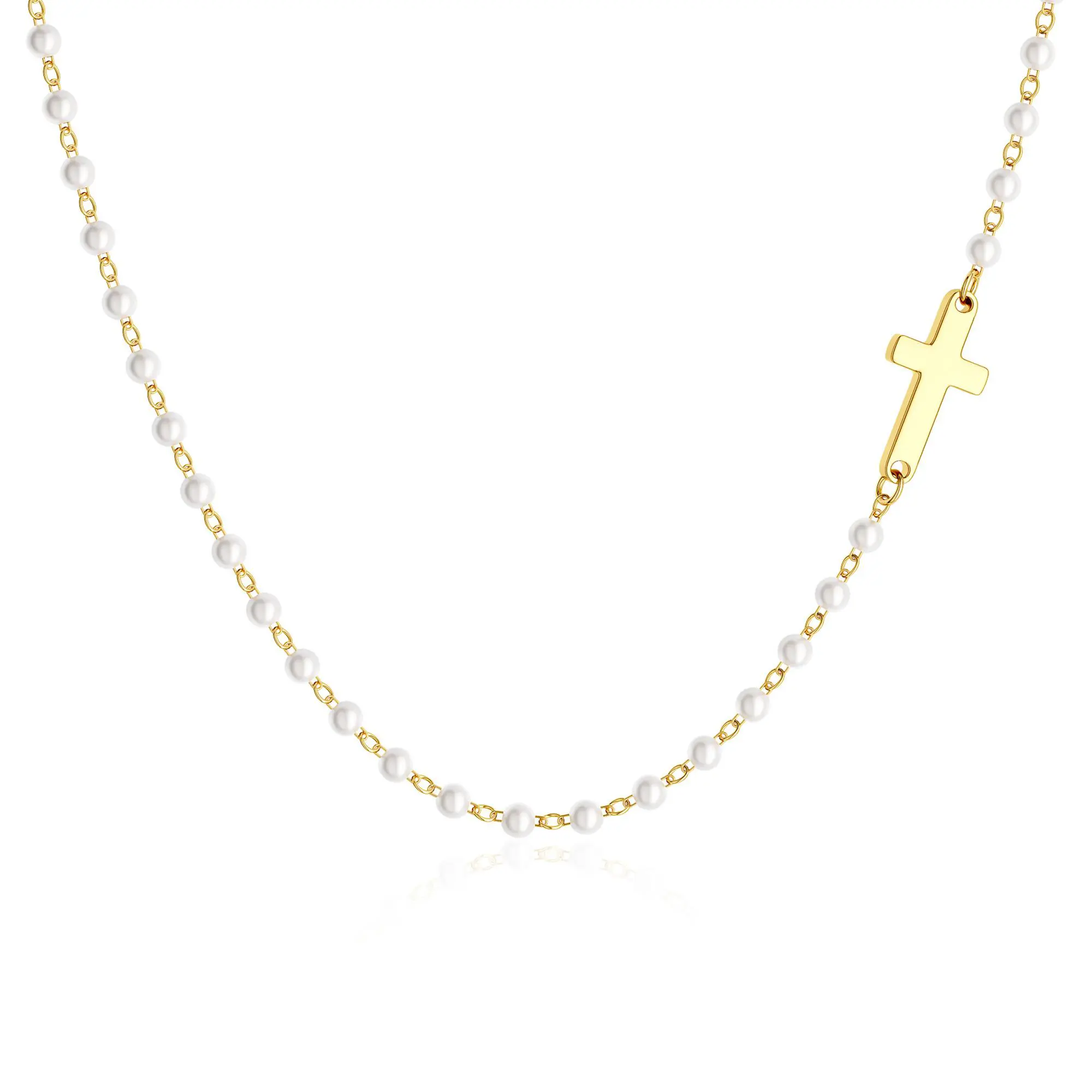 Women's Dainty Tiny Cross Pendant Choker Necklace, Adjustable Chain Jewelry Necklaces, Exquisite All-Match Easter Gift