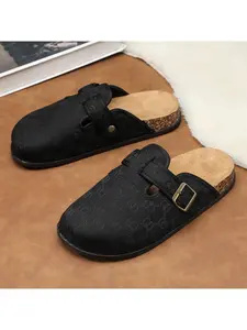 Men's Large Size Slip-On Sandals, 2026 New Summer Outdoor Non-Slip Durable Softwood, Couples' Closed-Toe Half Sandals