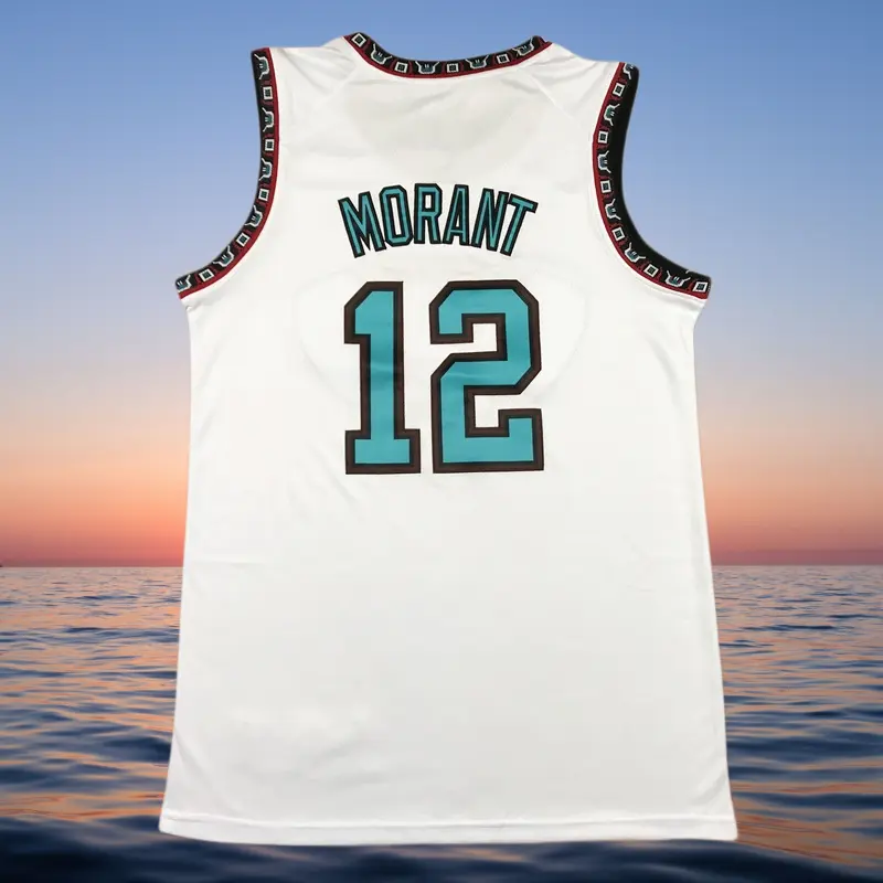 Ja Morant Men's Classic-Design Sleeveless stitched Basketball Jerseys White shirt 2025