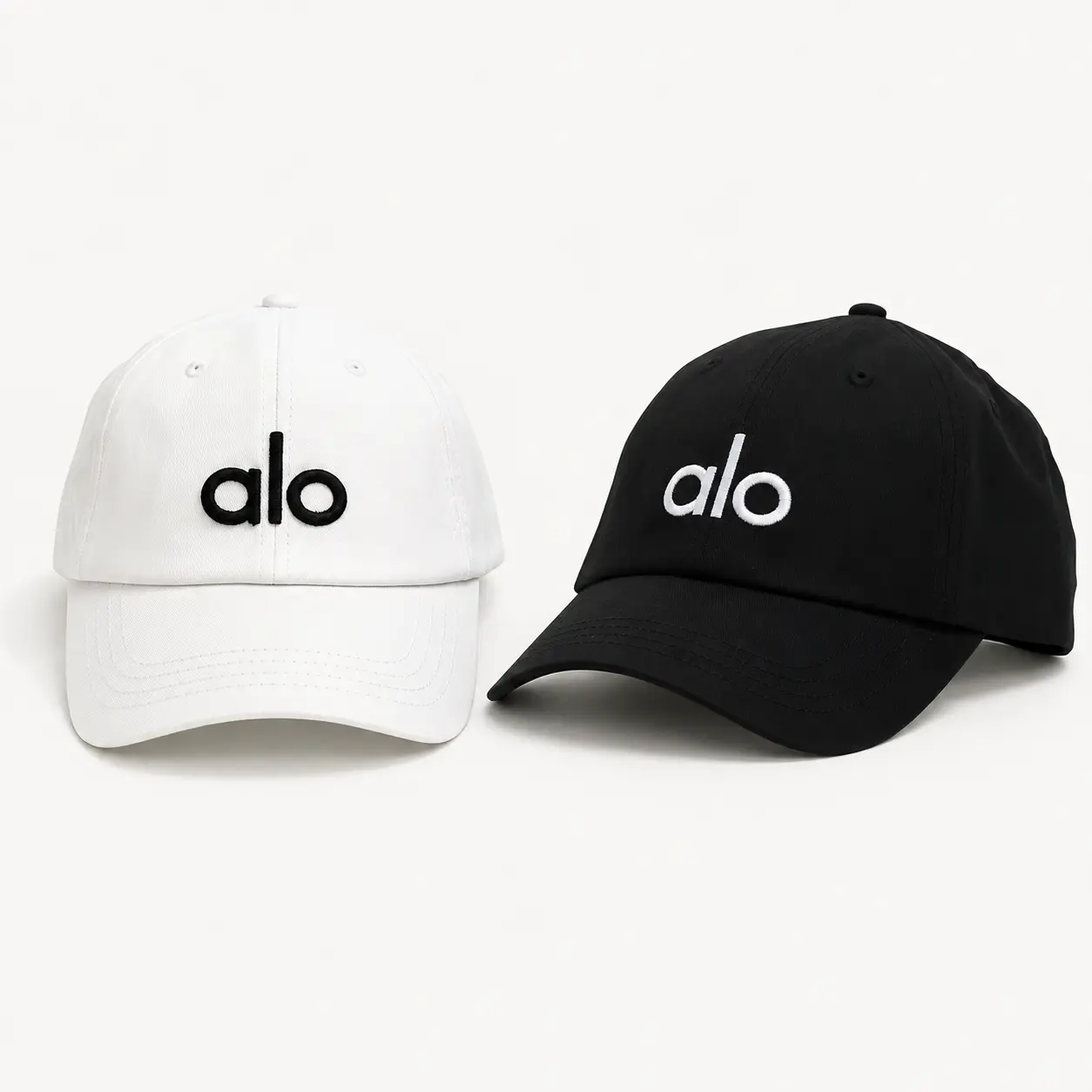 Women's Performance District Trucker Hat - Off-Duty Minimalist White Baseball Cap with Black Letter "O" Design, 100% Polyester, Sun Protection, Durable Outdoor Headwear for Running & Activities