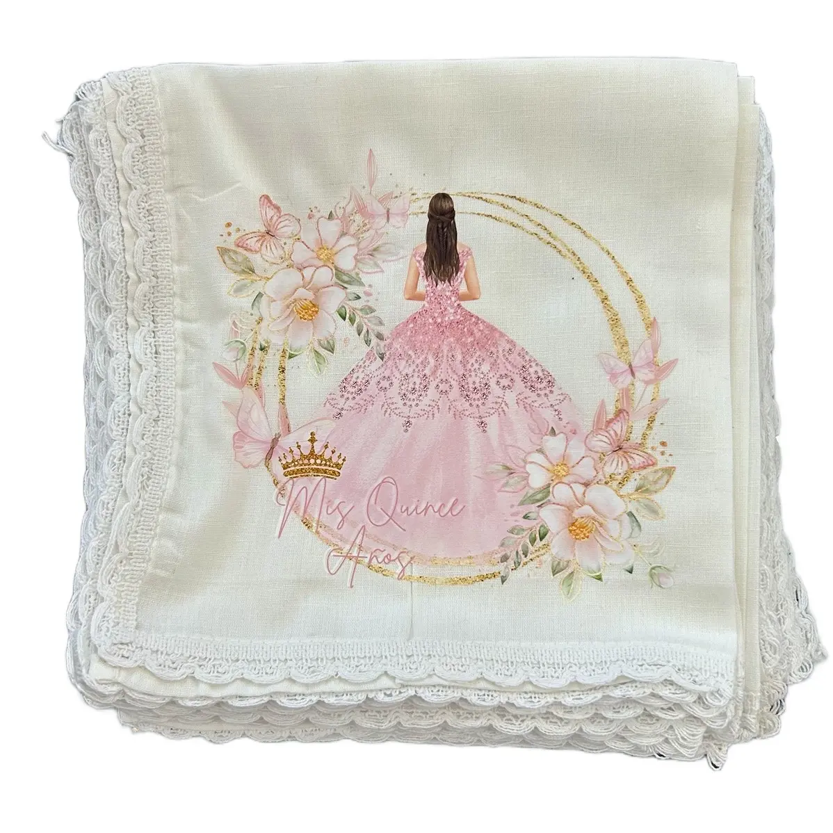 Quinceañera table napkins decor
