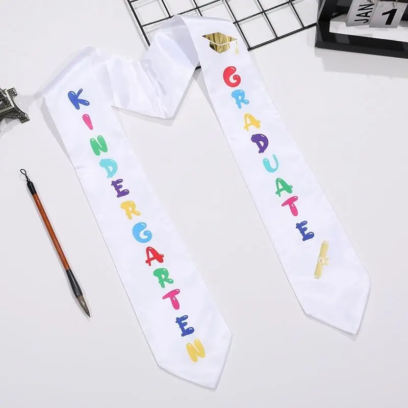 Kindergarten Graduation Shoulder Strap, Honor Ceremony Designed Printed Letter Shawl Belt, Formal Occasion Waistband, Festive Flair, 1 Piece