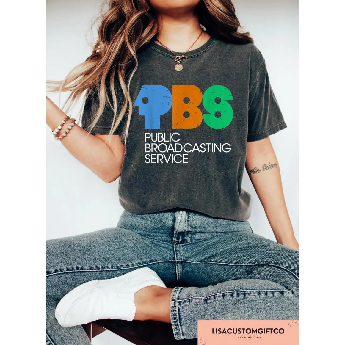 Protect PBS Logo T-shirt, Retro Public Broadcasting Service Shirt, 70s 80s Nostalgia Shirt, Classic TV Fans Gift, Political Protest Tee, Soft Cotton Blend, Breathable Comfort, No-Fade Colors, Wash After Wash
