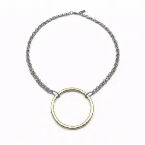 Allure Big Gold Mixed Metal Statement Necklace