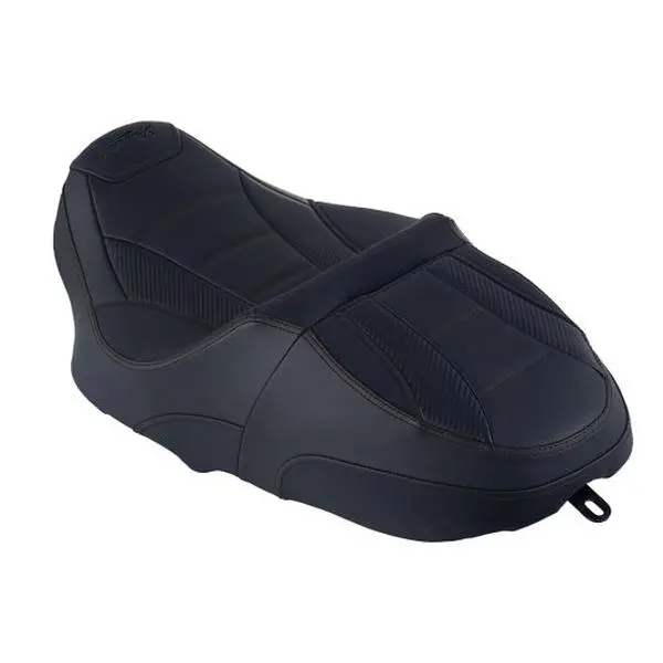 Advanblack Legacy Grand Touring Motorcycle Seat for 2023-Later Harley Touring Models, Breathable Synthetic Suede, Customizable Style, Gel-Lab Cushioning, High-Contrast Stitching, Fltrx, High-Density Foam, Long-Distance Riding Compatible, Carbon Accents, N