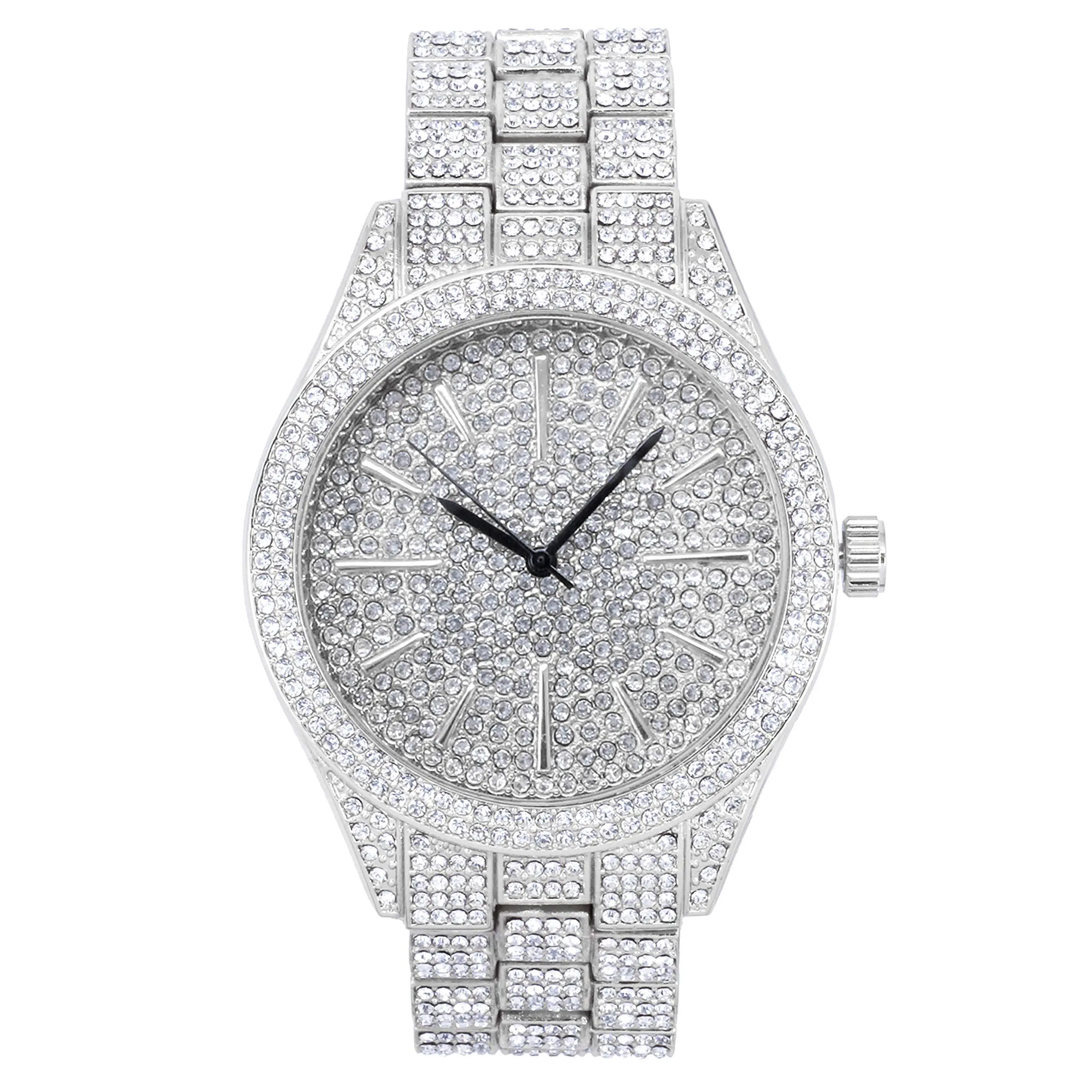 42mm Round Bezel Watch – Quartz Movement, Metal Strap – Alloy with Coated Finish