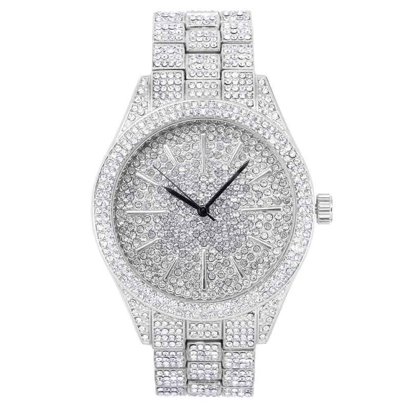 42mm Round Bezel Watch – Quartz Movement, Metal Strap – Alloy with Coated Finish
