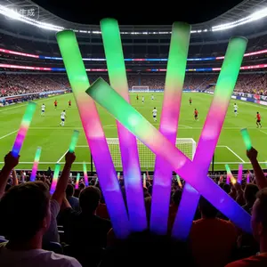 10 Packs Glow Foam Sticks, Bright Flashing Light Stick for Party Cheering & Events 10 Packs Glow Foam Sticks, Bright Flashing Light Stick for Party Cheering & Events