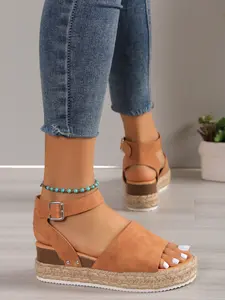 Summer 2026 New Thick Sole Square Toe Sandals, Fashion PU Leather Cut Out Heel, Casual Medium Width Shoes for All Seasons