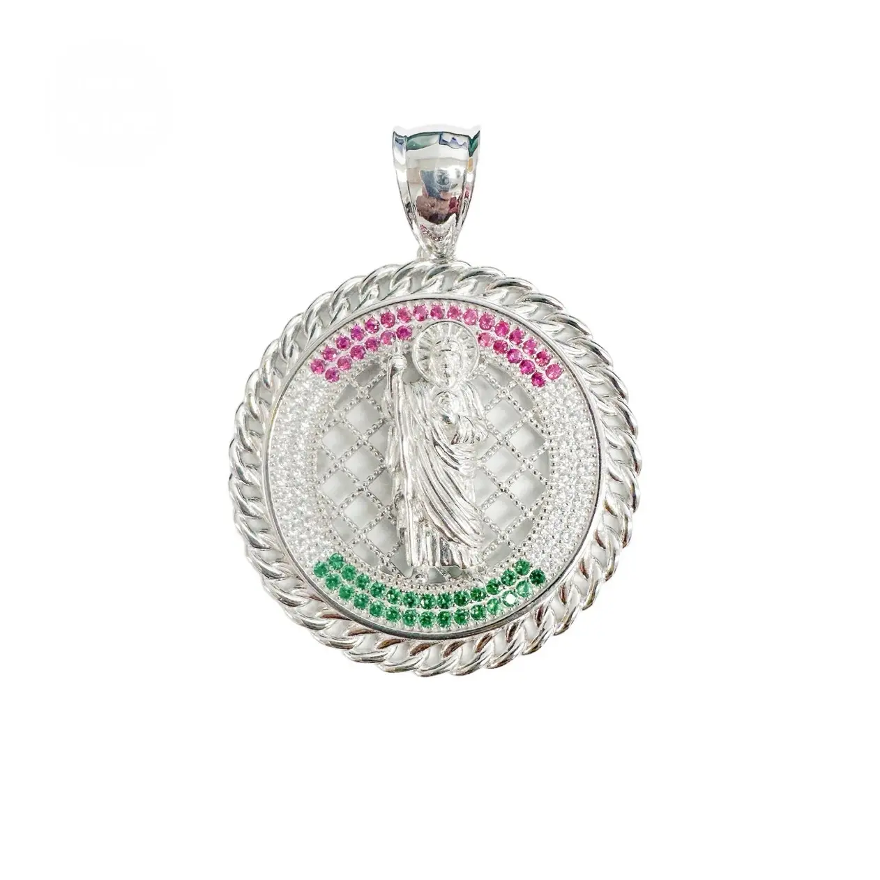 Silver .925 San Judas Tadeo 35mm Pendant