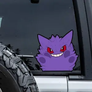 Gengar Poke Sticker: Waterproof Decal for Laptop Sticker, Window Vinyl Car Decals Anime Poke Stickers