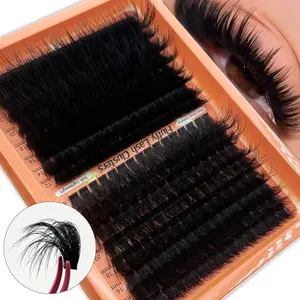 256PCS Individual Clusters Eyelash Extensions Mega Soft & Voume 100D+200D Cluster Eyelash Extensions 3D Effect 12-26MM Lash Extension DD Curl Individual Lashes Cluster Lashes DIY At Home