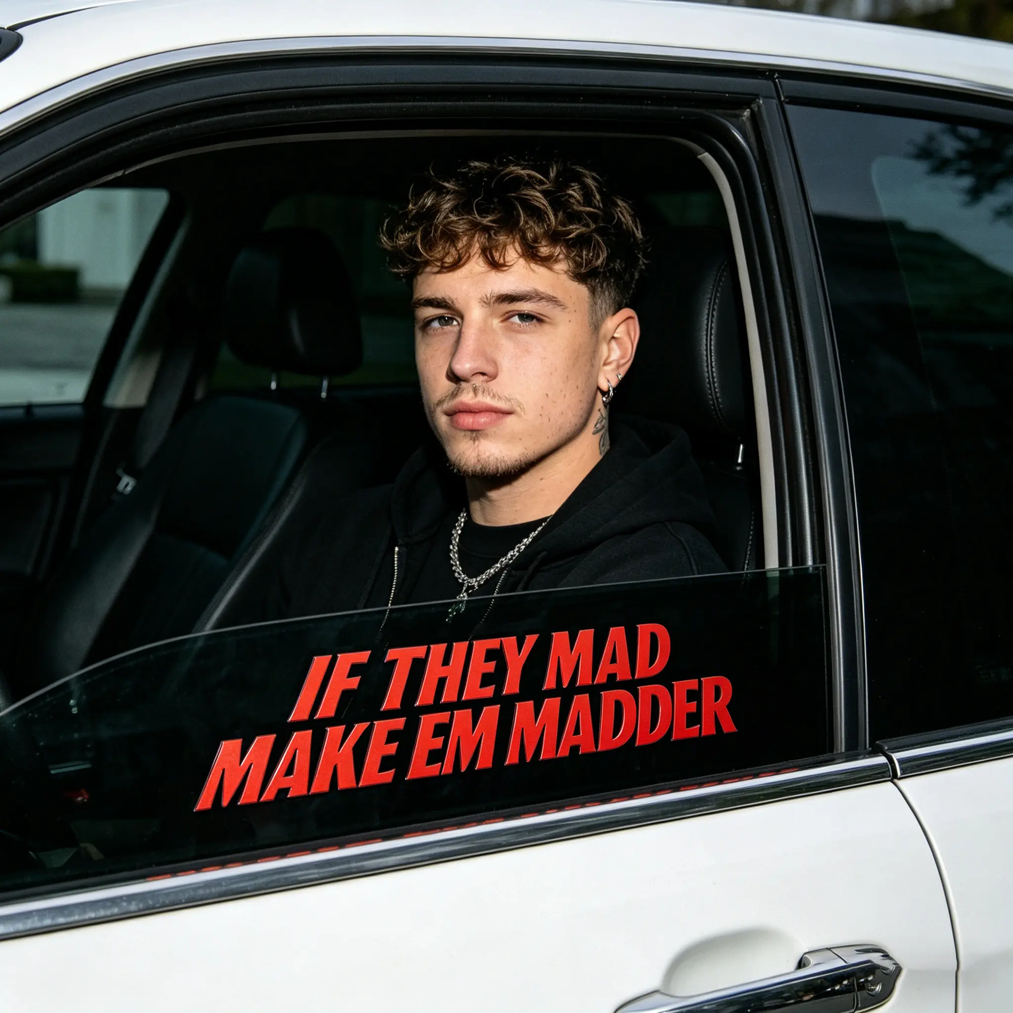 2Pcs IF THEY MAD MAKE EM MADDER Decal – Attitude Car Sticker, Car Window Laptop Wall Decal |  Waterproof Fade Resistant Premium Vinyl Decal Sticker for Car Windows Laptops Walls Weatherproof Fade Resistant Premium Look