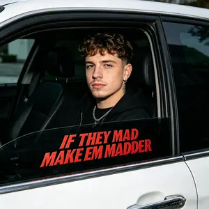 2Pcs IF THEY MAD MAKE EM MADDER Decal – Attitude Car Sticker, Car Window Laptop Wall Decal |  Waterproof Fade Resistant Premium Vinyl Decal Sticker for Car Windows Laptops Walls Weatherproof Fade Resistant Premium Look