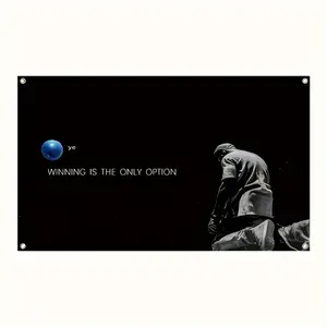 Inspirational rapper's tweet tapestry - "Victory is the only option" design, made of durable polyester, ideal for living room and home décor.