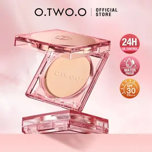 O.TWO.O Oil Control Matte Pressed Powder – 02 Natural Beige, Waterproof Setting Powder, Shine-Free Long-Lasting, Lightweight Compact