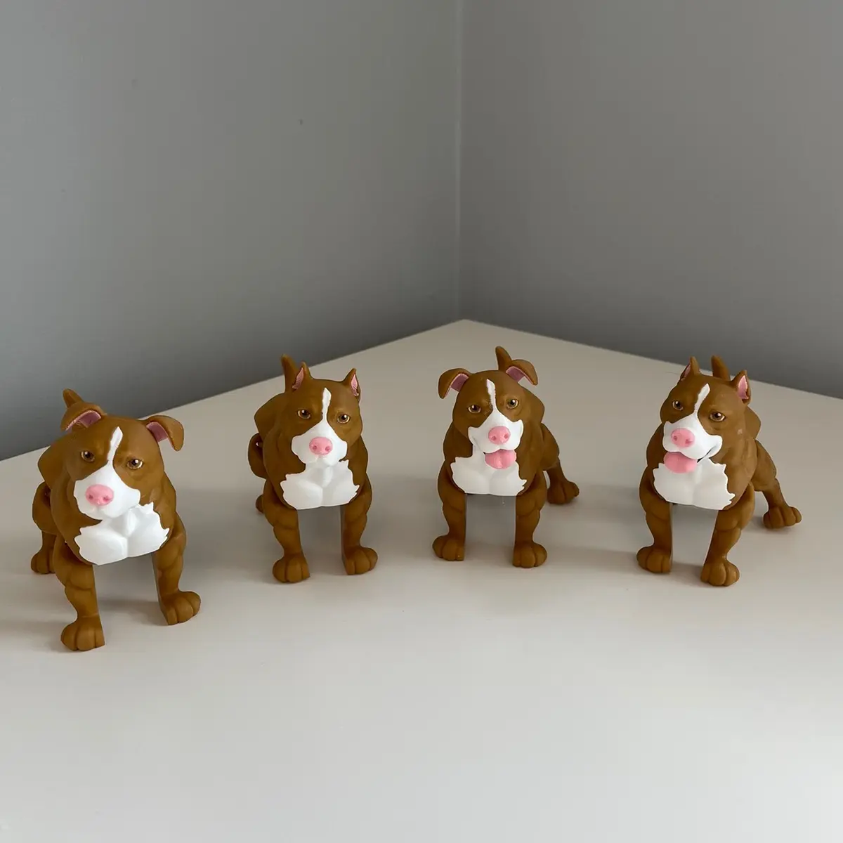 Pit bull - 3d printed, articulated, multi color Pit bull - 3d printed, articulated, multi color