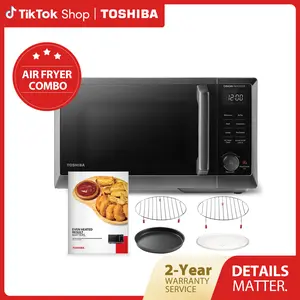 TOSHIBA 6-in-1 Inverter Countertop Microwave Oven Healthy Air Fryer Combo, MASTER Series, Broil, Convection, Speedy Combi, Even Defrost 11.3'' Turntable Sound On/Off, 27 Auto Menu, Mother’s Day