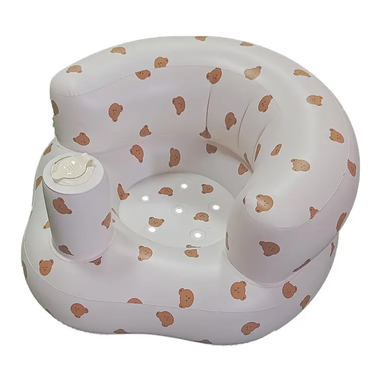 Inflatable Baby seat Blow up Chair Inflatable Infant Chair for Babies 3-36 Months Learn to sit up Floor seat Bliss Built in Air Pump