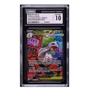 Pokemon Mega Scrafty ex, 285/217 Ascended Heroes SIR Holo, CGC 10 Graded Trading Card