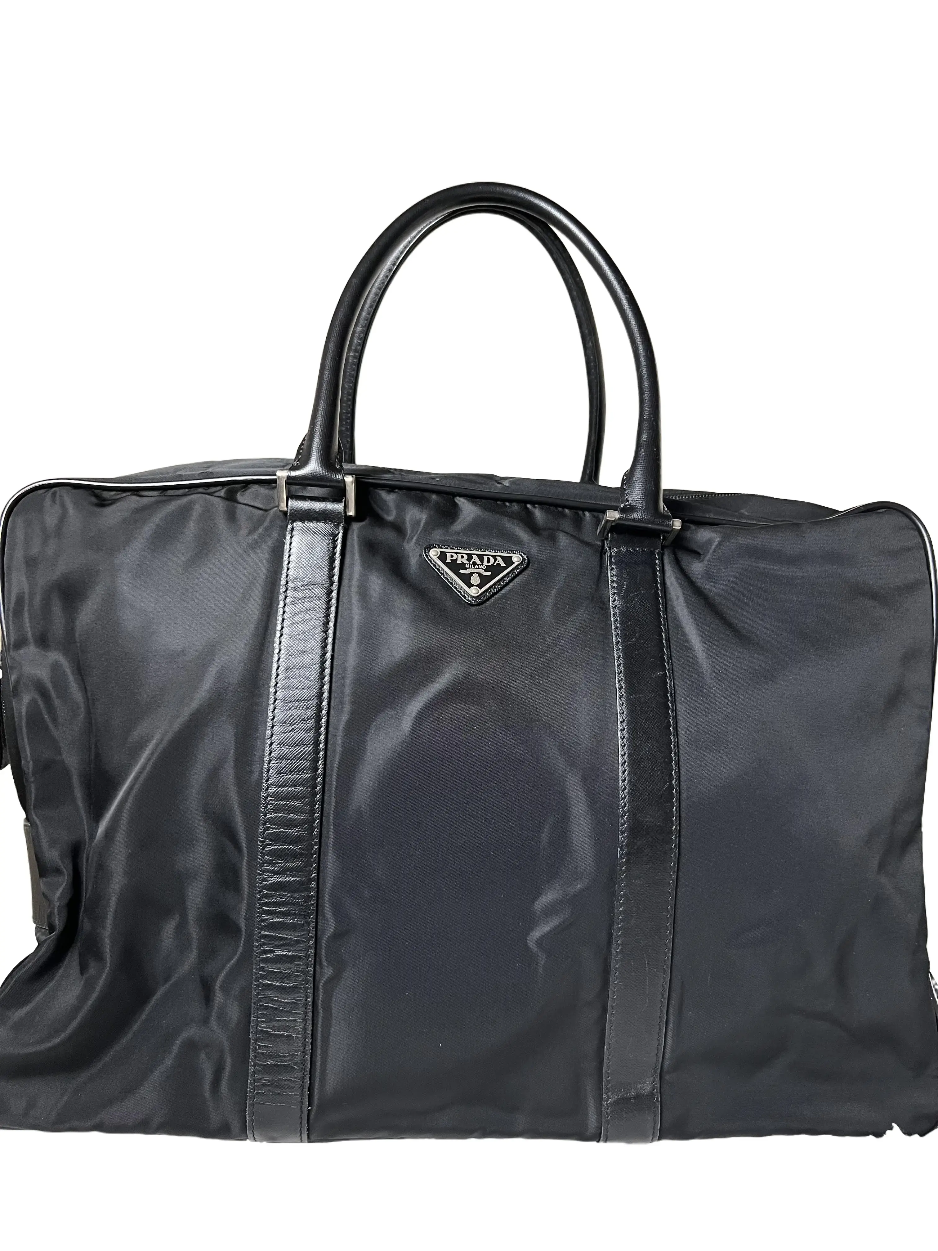 Pre-owned PRADA Nylon Weekender Bag Weekender Bag