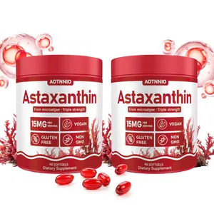 Astaxanthin 15mg | Natural Antioxidant Supplement |  Fresh Microalgae Source | Non-GMO & Gluten Free | Supports Eye, Skin & Joint Health | 90 Softgel Vitamin Capsules  Summervibes