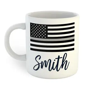 Gray Line Correctional Officer Personalized Coffee Mug