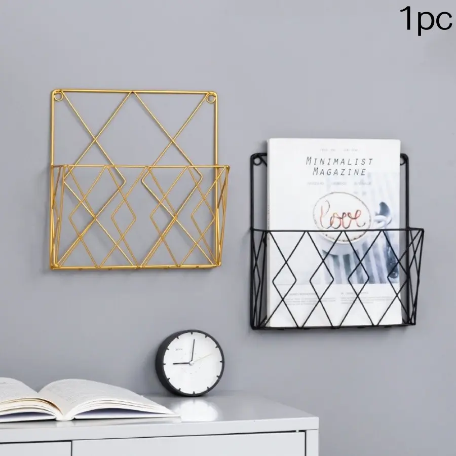 Minimalist Iron Geometric Wall Shelf, Nordic Creative Home Wall Hook, Hanging Storage Organizer, Modern Decorative Rack
