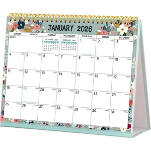 Desk Calendar 2026 - Standing Flip Desktop Calendar 2026, 12 Months(January 2026 - December 2026), 11" x 8.5", Large with Notes, To-dos, Yearly Overview, Thick Paper,  for Easy Planning