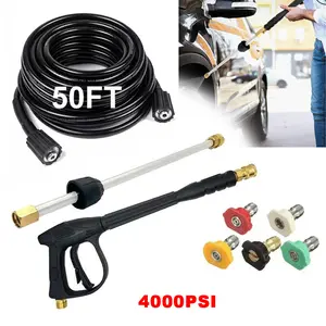 SJPACK High Pressure 4000PSI Car Power Washer Gun Spray Wand Lance Nozzle and Hose Kit