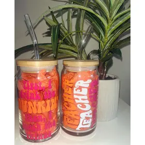 Dunkin’ Donuts Coffee Teacher Appreciation Beer Can Glass