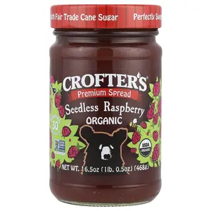 Crofter's Organic Organic Premium Spread, Seedless Raspberry, 16.5 oz (468 g)