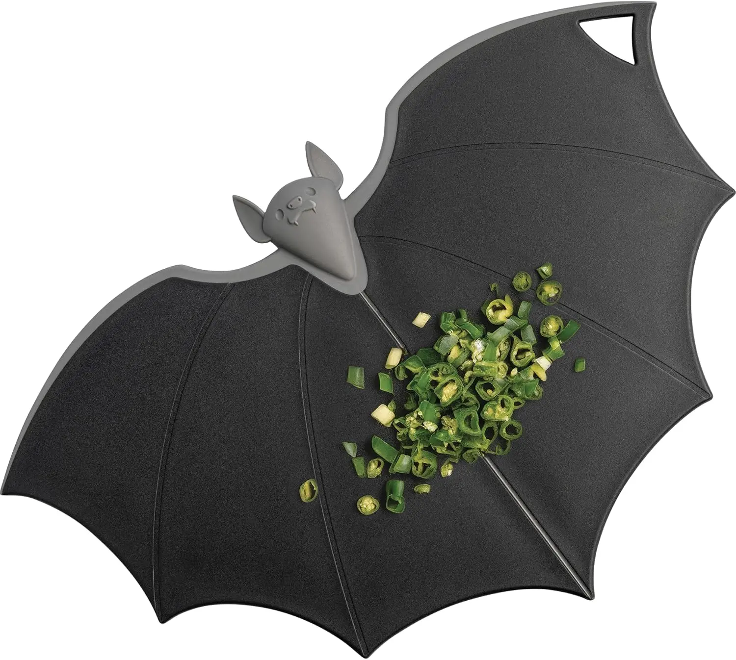 Cutting Board - Wooden & Plastic Cutting Boards for Kitchen, Fun & Spooky Kitchen Gadgets, Housewarming & Goth Gifts, Dishwasher Safe (Bat, Plastic)