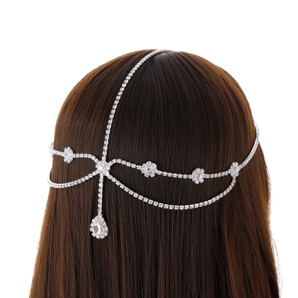 Crystal Forehead Chain - Bridal & Hippie Head Jewelry