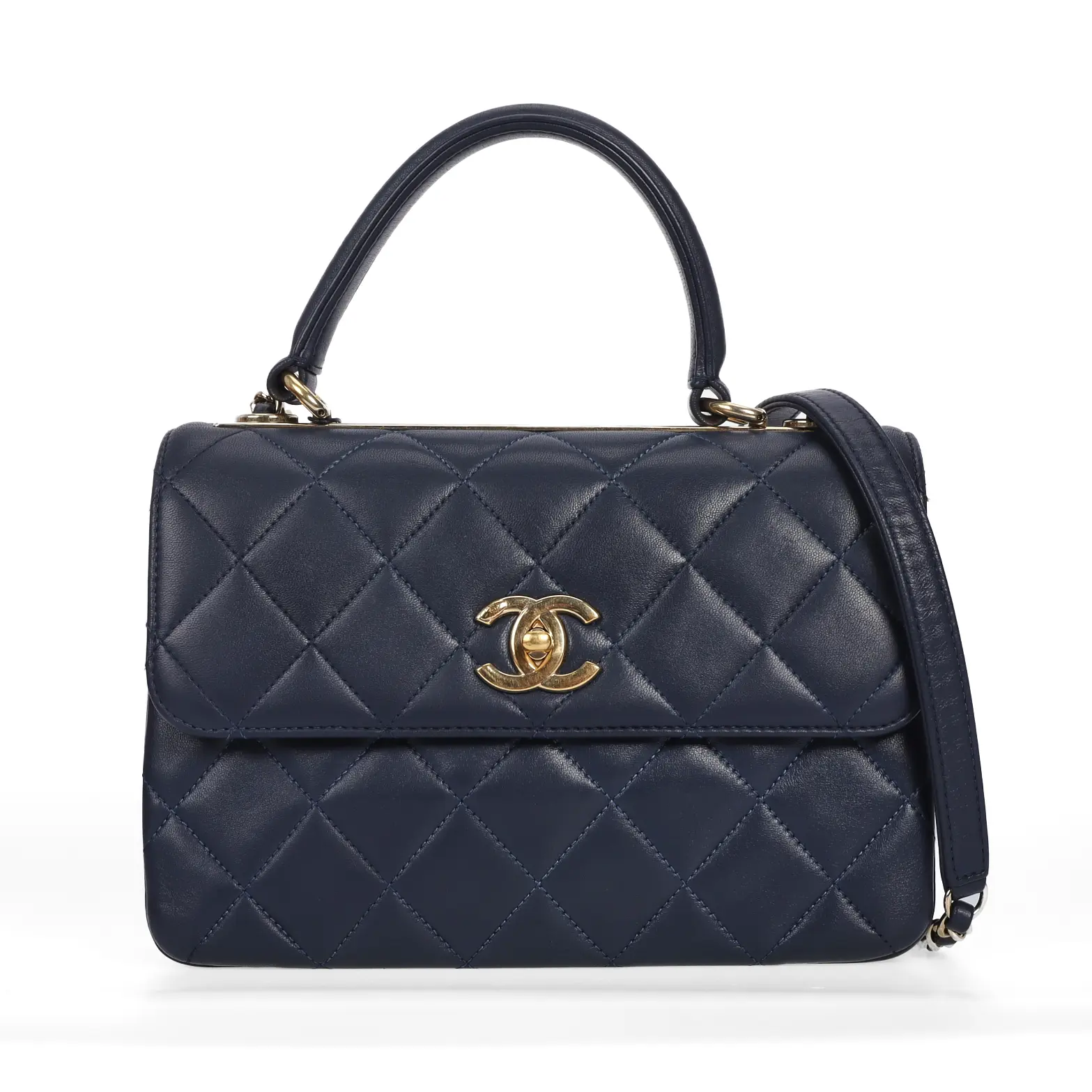 Pre-owned CHANEL Leather Crossbody Bags Trendy CC Blue 49845099