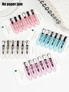 4pcs/24pcs four-color plastic color hairpin seamless clip combination Barrettes Hair Clips youthful vitality pure and lovely, suitable for women to participate in activities or parties